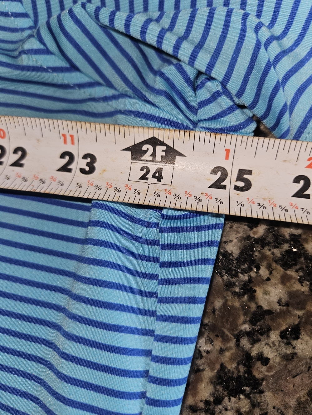 Vineyard Vines Performance Polo XL Blue Striped Moisture Wicking Golf Shirt - Picture 6 of 10